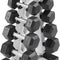 5-25Lb Rubber Dumbbell Set - Includes Frame Storage